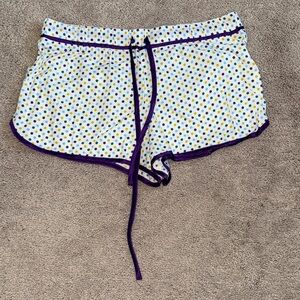 Women’s Victoria’s Secret Size Small Polka Dot Women's Shorts with Purple Trim